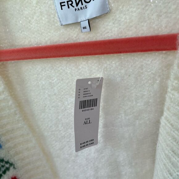 Anthropologie FRNCH Fair Isle Cardigan Sweater NWT - Picture 8 of 10